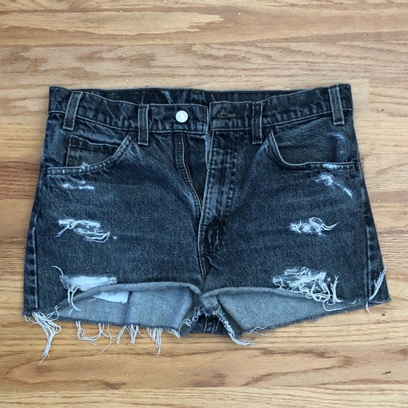 Levi's Pants - Levi’s Black high waisted cutoff denim shorts